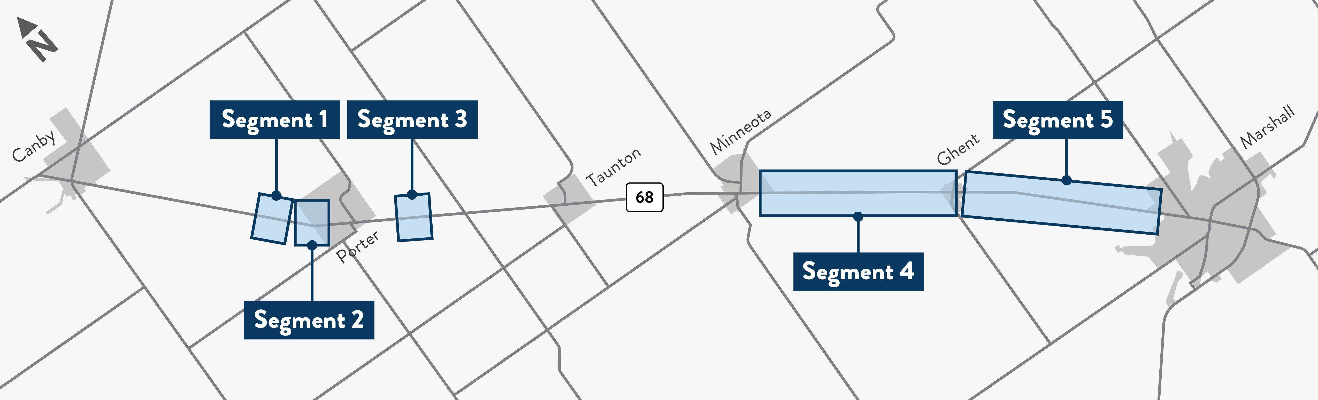 A segmented area map showing inset map locations
