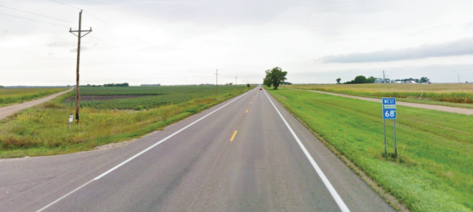 A stretch of Highway 68